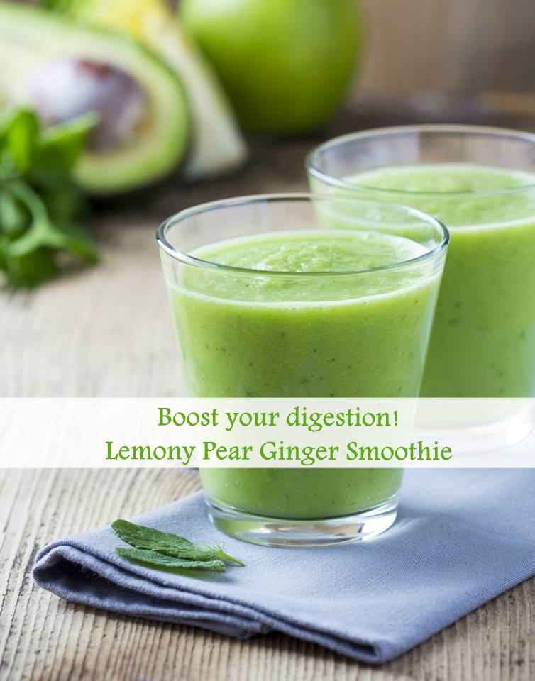 boost digestion lemon pear smoothie